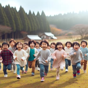sotodeasobu - 有限会社飯塚印刷 静岡市の保育園で遊ぶ子供たち